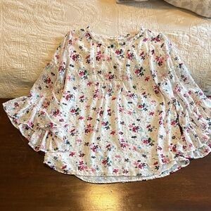 Matilda Jane Floral Ruffle Sleeve Blouse